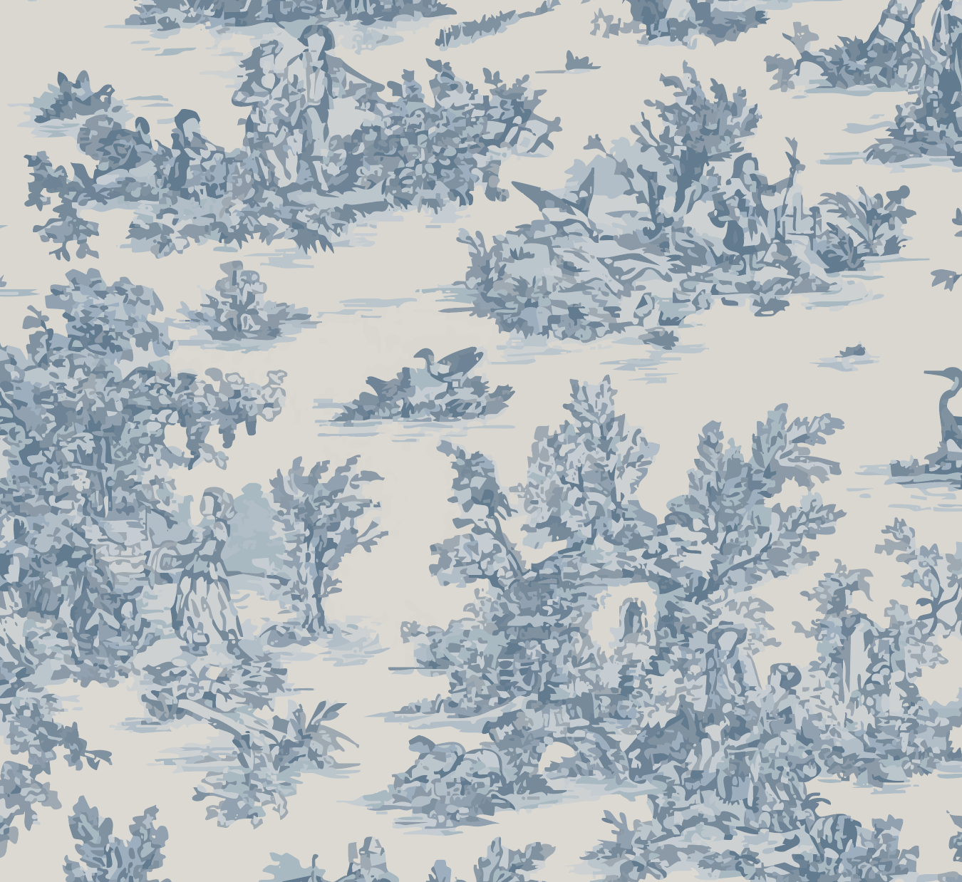 VanMoof S2/S3 wrap kit - Blue Toile de Jouy