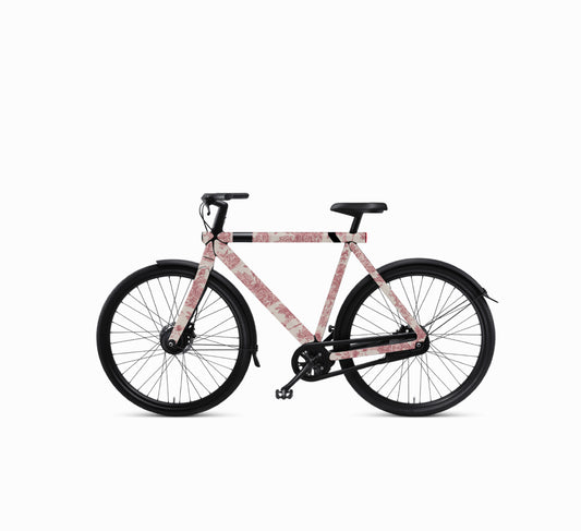 VanMoof S2/S3 wrap kit - Red Toile de Jouy